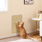PETSITE Cat Scratcher Mat, Natural Sisal Scratching Mats, Horizontal Cat Floor Scratching Pad Rug with Adhesive Hook Loop Tapes (6, 23.62 x 15.75 in)
