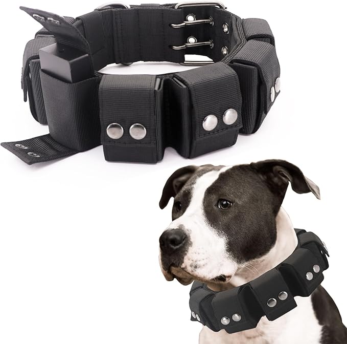 Tactical Weighted Dog Collar - Weights for Training & Exercise - Small, Medium, Large Dogs