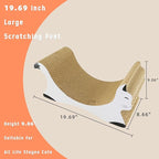 3 in 1 Cat Scratching Board, Reversible Infinity Style Cat Scratcher, Cardboard with Double-Sided Usability,Textures Design U-Shaped Corrugated