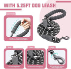 AUROTH Dog Harness and Leash Set, Soft Padded Service Dog Vest with 5.25FT Dog Leash, No Choke, Easy On Pet Vest, Adjustable Reflective No Pull Dog Harness for Large Dogs, Easy Walking and Training