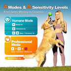 Bark Collar AI Dual-Detection, Instant Quiet Anti Bark Device 4 Training Modes, 30-Day Battery, One-Click Peace, 9-Level Sensitivity Automatic Dog Bark Collar for Large Medium Small Dogs,Orange