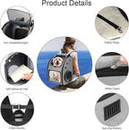 Expandable Pet Carrier Backpack for Cats, Dogs and Small Animals, Portable Pet Travel Carrier, Super Ventilated Design, Airline Approved, Ideal for Traveling/Hiking/Camping