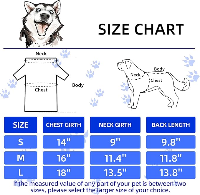Saintrygo 8 Pieces Dog Shirts Pet Printed Clothes with Funny Letters Summer Pet T Shirts Cool Puppy Breathable Dog Outfit Soft Sweatshirt Cats(Classic Pattern,Medium)