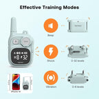 PATPET Dog Training Collar - IPX7 Waterproof Static Collar for 8-100lbs Small Medium Large Dogs, 1800ft Rechargeable Dog Trainer, 3 Safe Modes, Blue