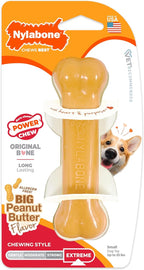 Nylabone Original Bone Power Chew Toy for Dogs, Durable & Tough Dog Toys for Aggressive Chewers, Peanut Butter Flavor, Small - Up to 25 lbs - Up to 25 Ibs, 1 Count