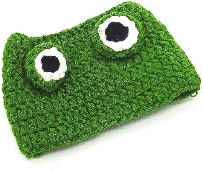 Adorable Pet Funny Hat Cartoon Frog Shape Pet Cap Weaving Puppy Cat Hat Pet Grooming Supplies for Everyday Decoration Christmas Halloween Decoration Use 1PCS