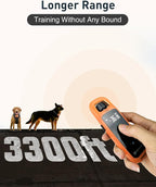 ABBIDOT Shock Collar for Dogs, 3300 FT Dog Training Collar with Remote, IPX7 Waterproof with 4 Training Modes, Rechargeable E-Collar for Small Medium Large Dogs (15-120 lbs)