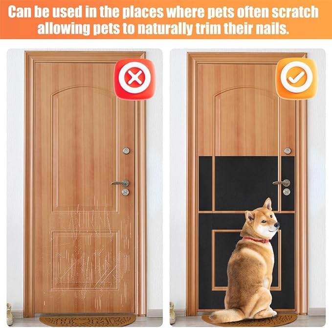 Pet Nail Self Adhesive Replacement Emery Paper Fits Most Dog Scratch Pad Cat Litter Box DIY on The Places Where Pets Like to Scratch Alternatives to Cat and Dog Nail Clippers (10in*13ft, Gray)
