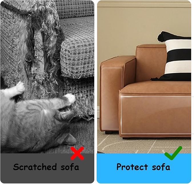 Door Scratch Protector Door Dog Scratch Protector Dog Scratch Door Guard Pet Scratch Door Protector Couch Protector from Cat Claws Clear(7.9inch×393.7inch)