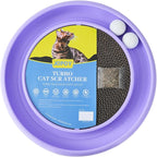 Cat Scratcher Toy Ball Track for Indoor Cats,Round Interactive Scratching Board Exercise Set for Bored Indoor Adult and Kitten Mental & Physical Stimulation (Purple)
