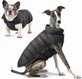 SPACE LION Dog Puffer Jacket, Down Winter Coat, Durable Outdoor Coat for Cold and Windy Conditions, Lightweight & Adjustable Fit Coats for Small & Medium Dogs, (Black, Size12/M)