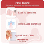 Downtown Pet Supply Unscented Poop Bags for Dogs with Dispenser, 1000 Count - Leak-Proof Dog Waste Bags and Bone-Shaped Dog Poop Bags Holder for Leash - Pastel Rainbow, 12.5" x 8.5"