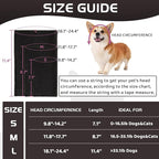 Nanaki Dog Head Cover Quiet Dog Headband No Shake Ear Wrap Anxiety Relief & Calming, Hood for Pets, Pet Ear Protector Doggy Calming Hoodie Cover Muffs for Noise Protection Grooming Bathing 4th of July