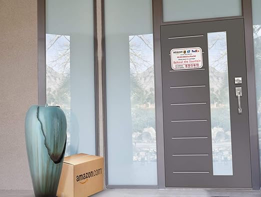 Please Do Not Knock or Ring Doorbell - Leave Package Sign Blank, Write Your Own Delivery Message, 6" x 9" No Rust PVC Will Not Scratch, Easy to Mount w/Included Adhesive, Made in USA by SPRYZZLE
