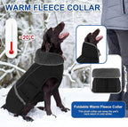 Doglay Dog Coat, Waterproof Dog Jacket Pet Winter Coat for Cold Weather with Thicken Furry Collar, Reflective Puppy Winter Jacket Warm Fleece Lining for Small Medium Large Pets