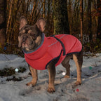IECOii Extra Warm Reflective Adjustable Dog Jacket - Fleece Turtleneck Winter Coat for Small to Extra Large Dogs