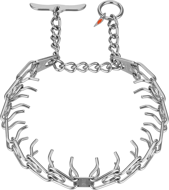 Herm. Sprenger Ultra-Plus Prong Dog Training Collar, Anti Pull Training Pinch Collar, (Stainless Steel, 3.0 mm Short Links x 18" Neck Size; 19-20" Chain Length) - Toggle Version