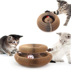 Kitty Kurlz Magic Organ Cat Scratcher Toys for Indoor, 2 Pack Twisty Paws Kitten Toy Cardboard Scratching Pads for Claw Grinding Interactive Mental Physical Exercise