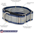If It Barks - 1.5" Reflective Martingale Collar for Dogs - Adjustable - Made in USA - Strong, Durable, and Comfy - Ideal for Training - Suitable for Most Breeds - Large, Navy