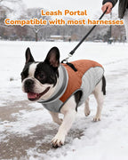 Dog Winter Coat for Medium Dogs, Adjustable Puppy Warm Jackets in Cold Weather, Reflective Pet Fleece Vest with External Attachment Points, Zippered Cold-Weather Dog Winter Clothes, M Brown