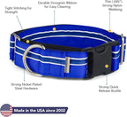 If It Barks - 1.5" Martingale Collar for Dogs - Quick Snap Release Buckle - Adjustable - Nylon - Strong and Comfy - Ideal for Training - Made in USA - Medium, Blueberry
