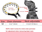 Dog Training Collar, Dog Prong Collar,High Strength Quick Release Metal Buckle,Comfort Rubber Tips,for Medium Dogs(3.0mm, 19.6-Inch, Black)