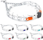 Herm Sprenger Chrome Plated Steel Dog Collar with Quick Release ClicLock Buckle and Biothane Insert Training Collar for Dogs Made in Germany (Hunter Orange, 23in x 3.2mm(Neck Size up to19-20in))