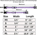 Martingale Collar for Dogs with Buckle Floral No Pull Adjustable Nylon Limited Slip Training Dog Collars (Purple Lavender, Large)