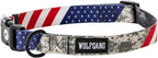 Wolfgang Heavy Duty, Adjustable Dog Collar with Quick Release Nylon Buckle for Walking & Training, DigitalDog Print, Small