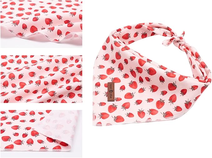 Lionet Paws Dog Bandana,Fabric Pink Dogs Kerchief for Small Medium Large Dogs,Dog Cotton Triangle Bibs Scarf for Girl Boy