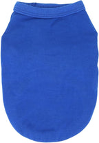 LOPHIPETS 100% Cotton Dog Tee Shirt for Small Dogs Teacup Chihuahua Yorkie Puppy Clothes-Blue/S