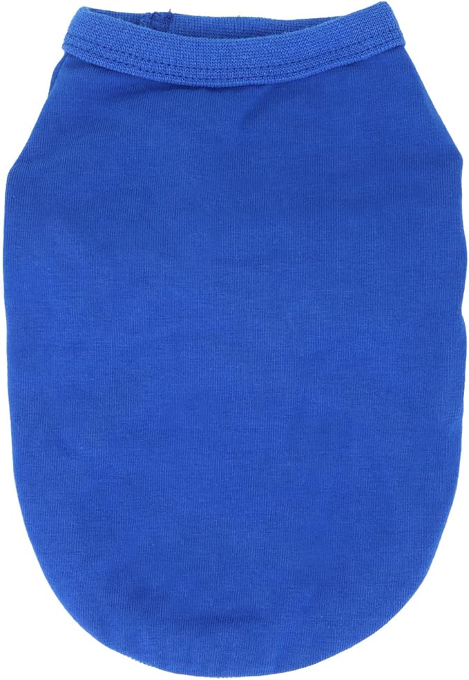 LOPHIPETS 100% Cotton Dog Tee Shirt for Small Dogs Teacup Chihuahua Yorkie Puppy Clothes-Blue/S