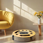 3-in-1 Cat Scratcher Toy, 13 Inch Round High-Density Corrugated Paper Puzzle Mat & Lounge for Indoor Cats, Reinforced Scratch-Resistant Board for Furniture Protection（Wood Color）