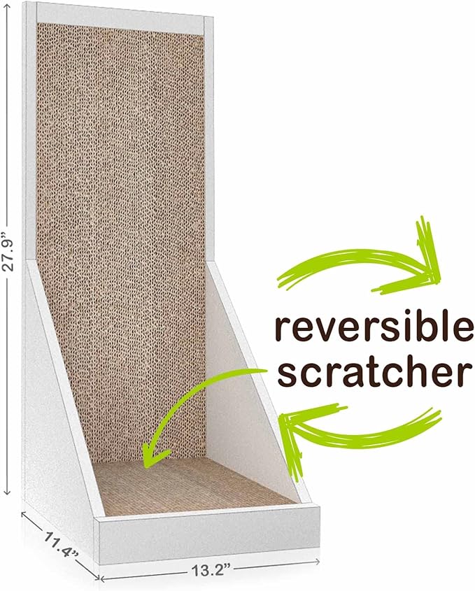 WAY BASICS Cat Scratching Post Standing Scratcher Scratch Pad (Tool-Free Assembly)