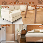 Transparent Anti Cat Scratch Furniture Protector, 2pcs 118 x 11.8in Flexible Couch Corner Protector from Cat Claws，Single-Sided Sticky Couch Protectors, Cats Scratch Deterreent Tape