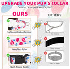 KOOLTAIL Martingale Collar for Dogs for Small Medium Large Dogs, Soft Padded Nylon No Pull Dog Collar with Buckle, Adjustable No Slip Heavy Duty Durable Puppy Training Collar for Boys Girls, Pink S