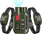 Dogs Training Collar, 1968FT Dog Training Collar with Remote, IP67 Waterproof Rechargeable Collar with 4 Training Modes (Beep&Vibration but fully Safe for Pets) for Small Medium Large Dogs (Pack of 2)