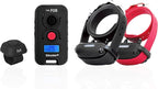Educator FOB 300 Yard Dog Training Collar with Remote and Finger Button, Humane Stimulation, Pavlovian Tone, Waterproof, Odorproof Biothane Collar, Night Light, Rechargeable, 2 Dog (USA Only), Black