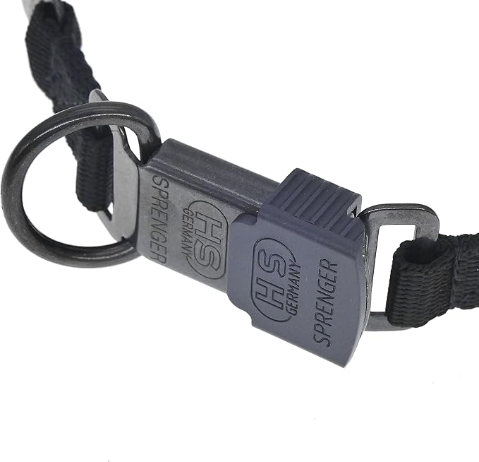 Herm Sprenger Black Stainless Steel Prong Dog Training Collar with Quick Release Buckle No-Pull Collar for Dogs (Black, 20in x 2.25mm (Neck Size Up to 17in))