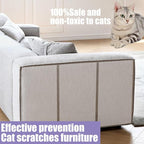 Chuangseed Anti-Cat Scratch Tape - 3" x 30Yds, Clear Double-Sided Cat Scratch Deterrent for Furniture, Carpet, Doors, Pet & Kid Safe