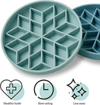 OHMO Slow Feeder Dog Bowls(Celestial, 7.3") for Medium Small Large Breeds,Non-Slip Slow Feeder Cat Bowl with Suction Cup, Durable Food-Grade Silicone, Anti-Chocking and Anti-Bloat