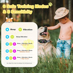 Dog Bark Collar Automatic Shock Collar Rechargeable Anti-Bark Training Collar Multifunctional Waterproof Dogs Stop Barker with 6 Safe Training Modes for Dog Weighing Over 8 Pounds (Black)