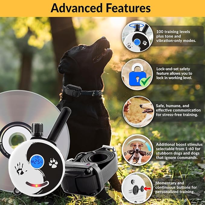 Educator 1/2 Mile Remote Dog Training System Plus E-Collar 101 Training DVD, Safe Humane Stimulation, Pavlovian Tone, Waterproof, Odorproof Biothane Collar, Night Light, Rechargeable, 1 Dog, Zen