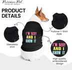 Parisian Pet Dog Shirt – 100% Cotton I am Sexy Shirts for Medium Dogs – Sleeveless Puppy Clothes – Lightweight and Breathable Black Dog Clothes – Summer Pet Apparel - Stretchable Tshirts for Dogs