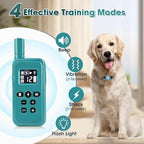 Ultra-Small Dog Shock Collar, Ultra-Thin & Light Dog Training Collar with Remote for Small Dogs 5-15lbs & Medium Large Dogs, 2000ft Range, Waterproof, Rechargeable,Cyan