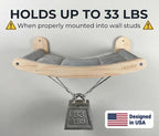 NVMBR Cat Wall Furniture Lounge with Sisal Stairs Set, 16 inch Stud Design, Easy Install Mounts, Holds up to 33 lbs Climber Indoor Perches for Walls, Shelf Hammock with Saftety Bar