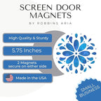 Screen Door Magnets Double Sided – Keep People, Kids, and Dogs from Running into a Screen Door. Saver - Robbins Aria Blue Flower