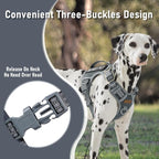 Light Dog Harness for Small Sized Dog Breeds, No-Pull Pet Harness with 2 Leash Clips, Adjustable Soft Padded Dog Vest, Reflective Pet Oxford Vest, Puggle, Terriers, Beagle, Gray, Small