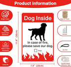 8" x 12" Aluminium Metal Sign Dog Inside - in Case of Fire Please Save Our Dog Security Sign Outdoor (107)