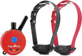Educator PG-300 Dog Training Pager Only–Vibration & Tone, 1/2 Mile Range, 100 Adjustable Levels, Waterproof Biothane Collar Included, Rechargeable, Night Tracking Light, Small & Medium Dogs,2 Dog,Red